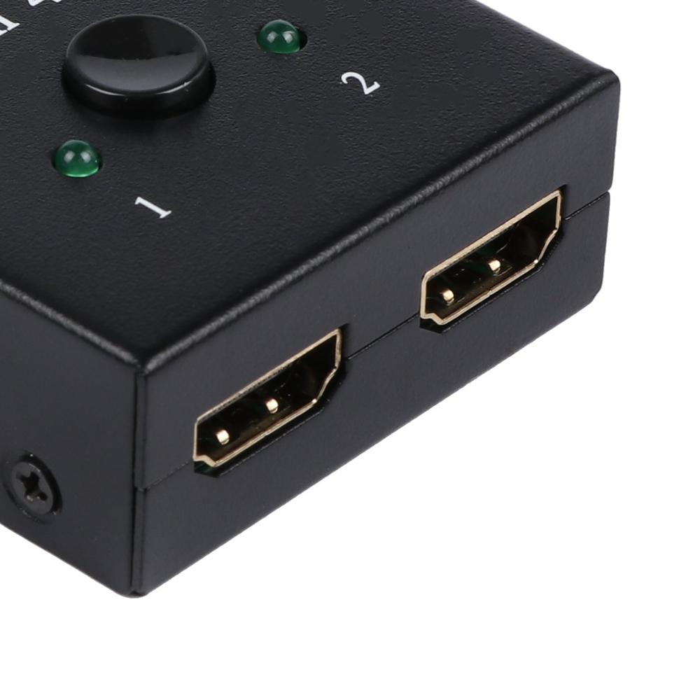 2-Port HDMI Bi-directional Switch 2x1 Switcher 1x2 Splitter Selector 3D Supports HDTV, Blu-ray player, smart TV box, etc GT