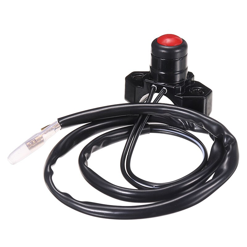 Universal 1pc 22mm sort aluminium motorcykel styr motor start stop knap kontakt til atv quad pit dirt bike