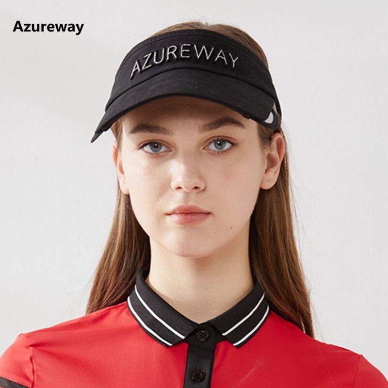 Azureway – casquette de Golf pour femmes, chapeau sans capuche, à bord réglable, pour l&#39;extérieur, sans dessus, pour dames, protection solaire vide