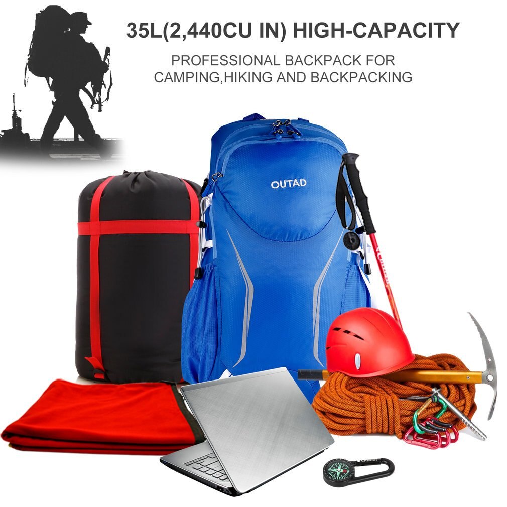 OUTAD-mochila ultraligera para exteriores, impermeable, para montañismo, escalada, Camping, deportiva, reductora de carga