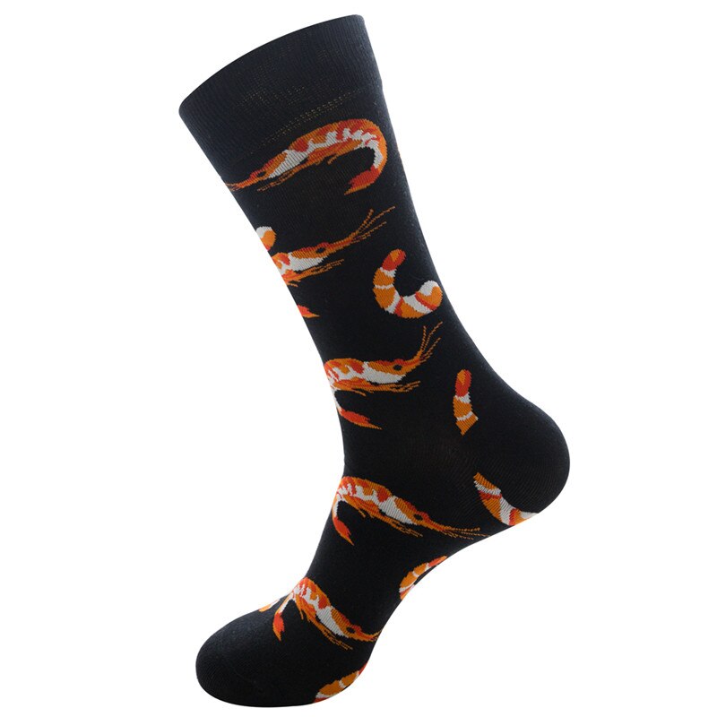 1 pair men socks combed cotton bright colored funny socks men's calf crew socks for business causal dress wedding: 21
