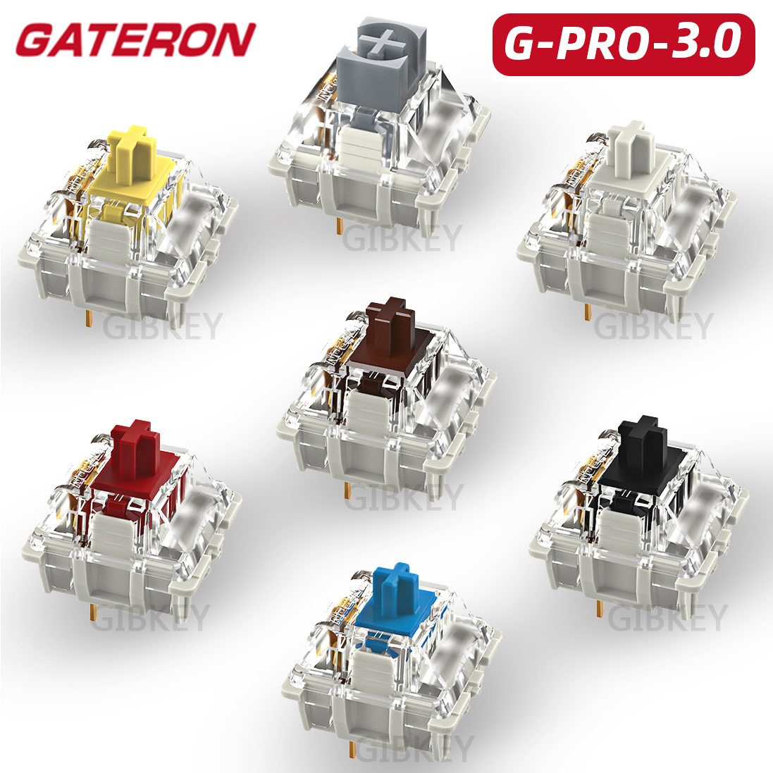 Gateron Wit Geel Zilver Pro 2.0 V2 Schakelaar 3pin RGB lineaire Tactiele Rood Bruin Schakelaars voor -swappable Mechanisch toetsenbord