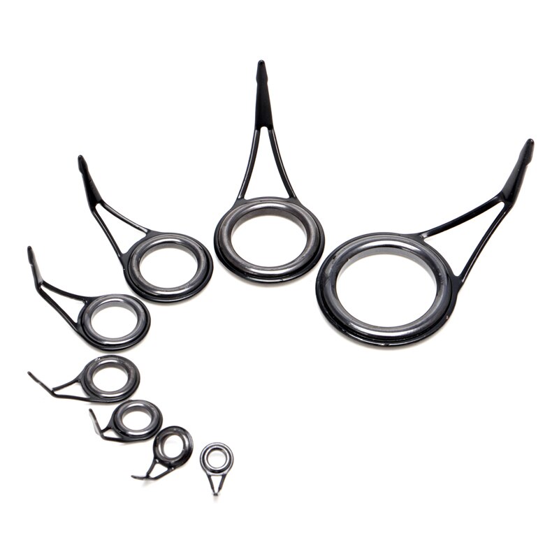 8 stk 8 størrelse fiskestang guide tip top ring cirkel stang reparations sæt fiskeri  l15