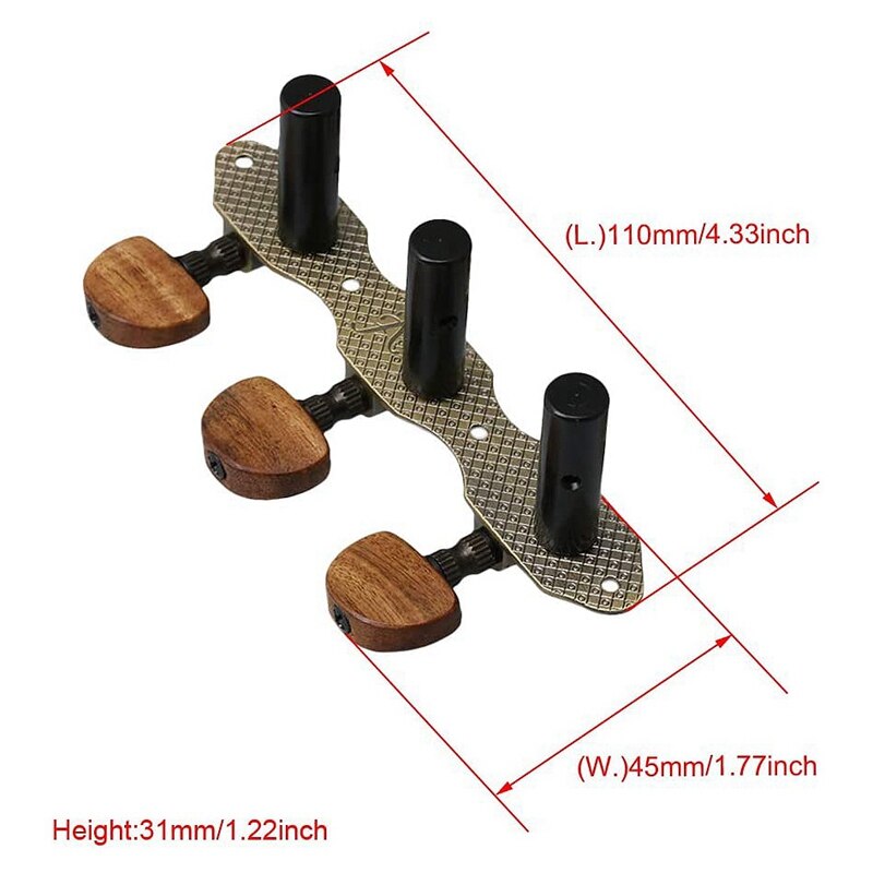 2Pieces Guitar Tuner Tuning Keys Pegs Machine Heads for Classical Guitar