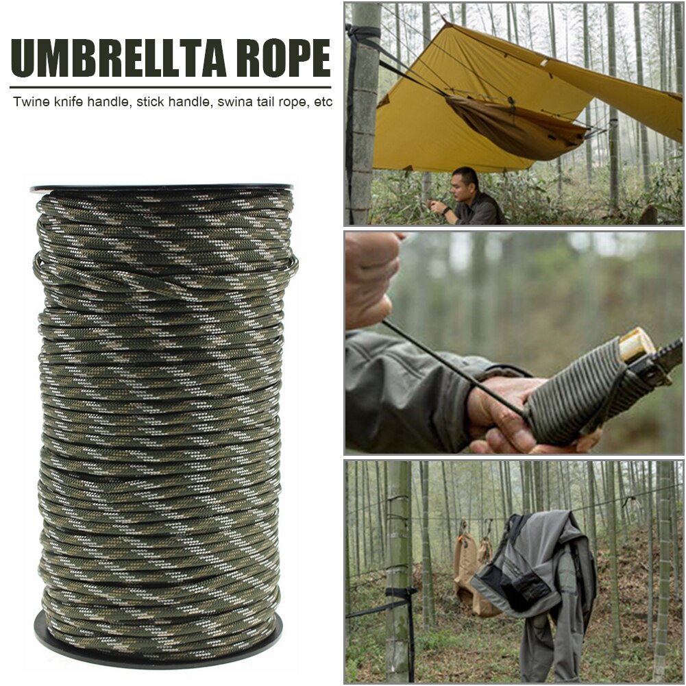 Universal 100m 9 Core Paracord Rope Survival Parachute Cord Climbing Camping Lanyard Wind Rope Drying Traction Strapping