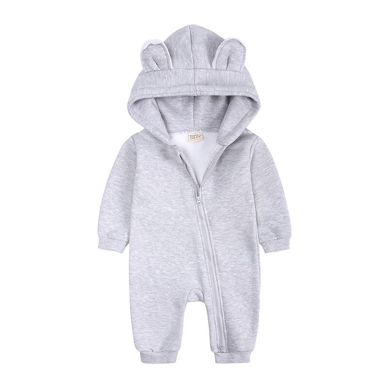 Macacão infantil de inverno para bebês, peça única de urso para meninos e meninas, quente e grosso de lã, roupa de uso externo para crianças pequenas, 2021