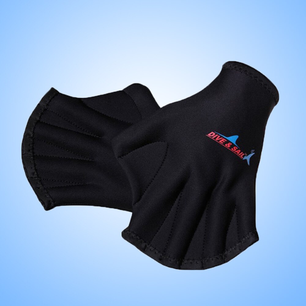 1 Paar Zwemmen Handschoenen Zwemvliezen Aquatic Fit Traning Handschoenen Peddels Duiken Hand Web (Zwart)