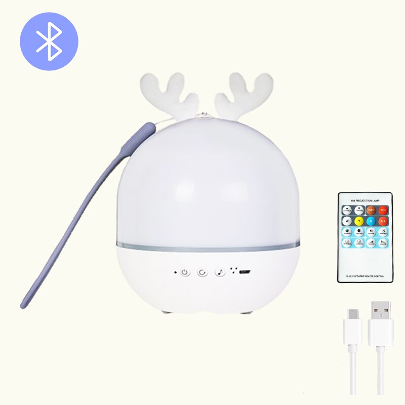 Ster Projector Kinderen Nachtlampje Bluetooth Speaker Led Night Lamp Voor Baby Projector Ster Roterende Galaxy Lamp Slaapkamer: Bluetooth Type