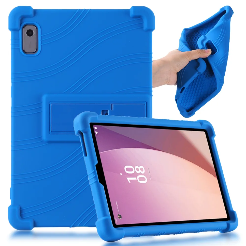 Schutzhülle für lenovo tab  m9 m 9 tb-310fu -310xu 9.0  m9 mit ständer, stoßfeste silikonhülle für kinder-tablets