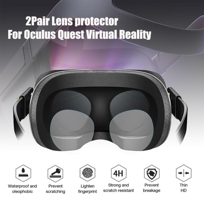 2 Pair TPU Soft Film Anti-scratch Dust-proof Lens Protector HD Clear Film For Oculus Quest / Oculus Rift S / Oculus Go