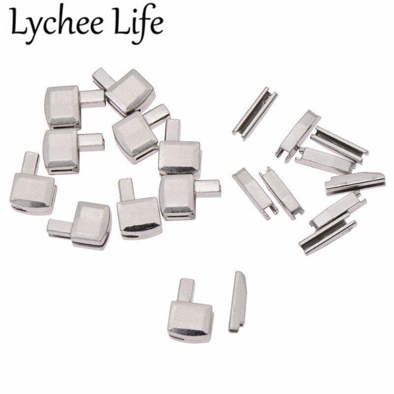 Lychee Life 10pcs Metal Repair Zipper Stopper Zinc 8# Alloy Zipper Latches DIY Handmade Sewing Clothes Bays Supplies Accessories: 1