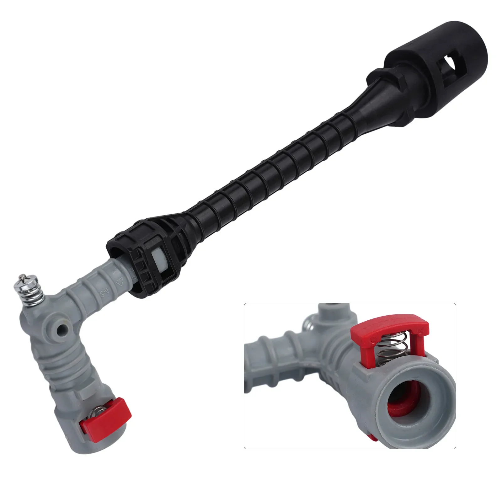 Invändig munstycke bricka munstycke 1 st tryck svart tryckventil kit bricka avtryckare 7 × 24cm för lavor utomhusutrustning
