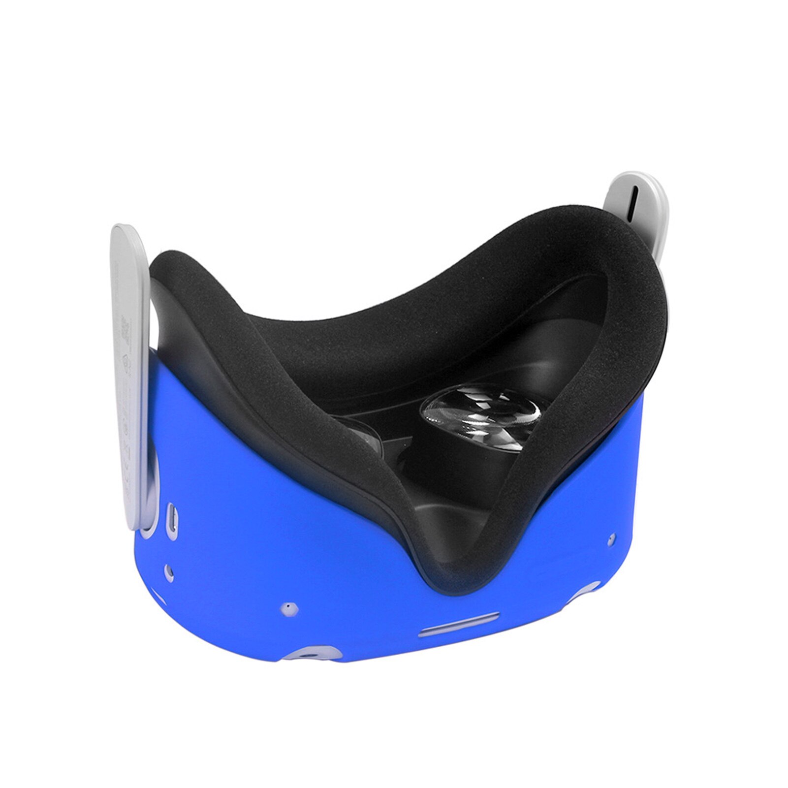 Siliconen Beschermhoes Shell Case Voor Oculus Quest 2 Vr Headset Head Cover Anti-Krassen Voor Oculus Quest 2 vr Accessoires: Blue