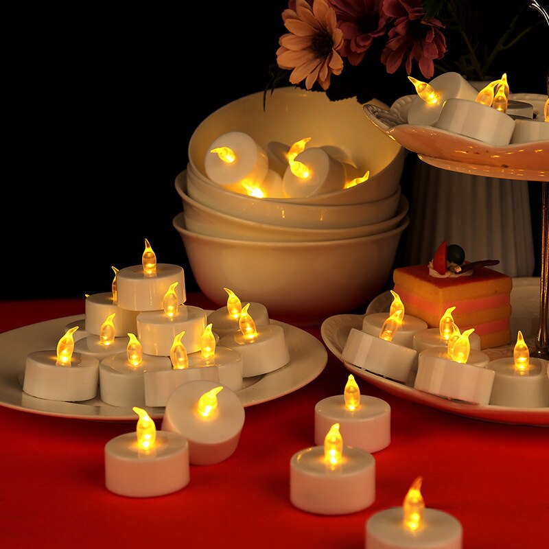 6pcs LED Glow in the Dark Candles Householed Velas Led Battery-Powered Flameless Candles Home Decoartion Toys For Children