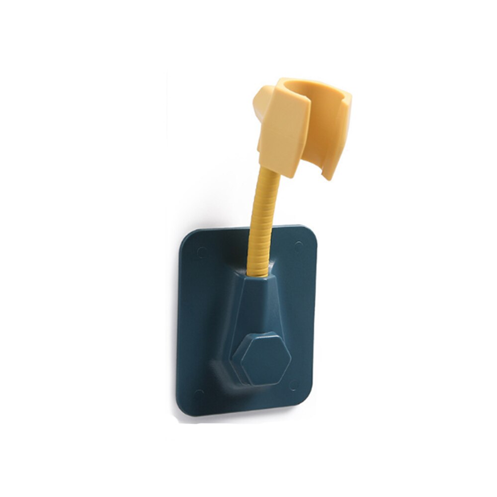 Adjustable Waterproof Shower Head Holder Adhesive Stick Wall Mounted Bath Holder Shower Head Sprinkler Base: Yellow