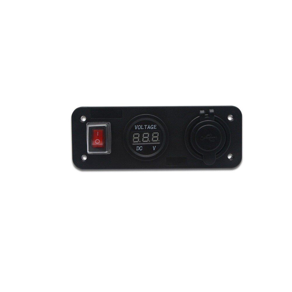 12v usb-aansluiting voltmeter meter met auto sigarettenaansteker dubbele usb-aansluiting paneel basis voor auto vrachtwagen boot