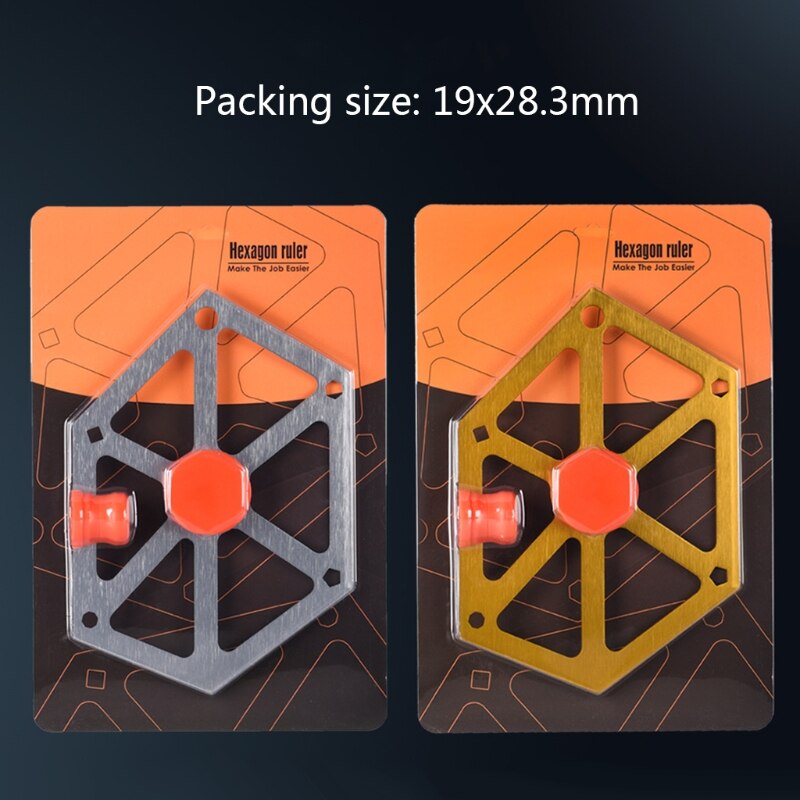 Aluminum Alloy Hexagon Ruler Saw Angle Finder Gauge Protractor Inclinometer Tool U7EA