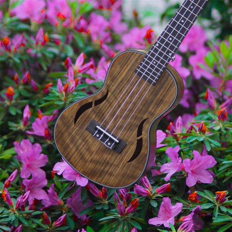 1pc 26 pulgadas de ukelele cuatro cuerdas guitarra pequeña ukelele instrumento acústico para amigos principiante (marrón claro)