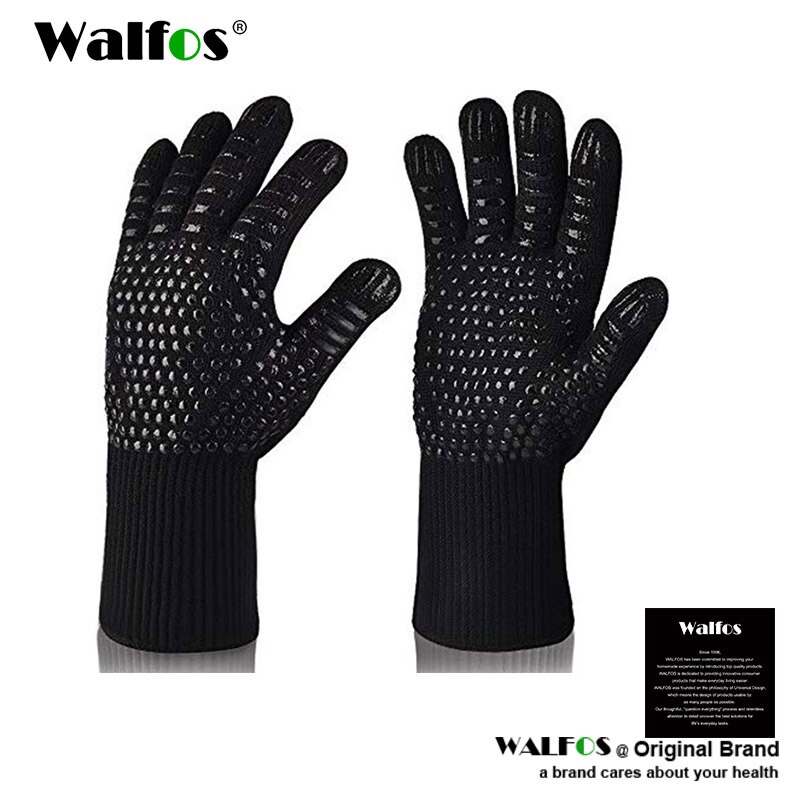 WALFOS extrema GUANTES DE Barbacoa resistentes al calor parrilla guantes de cocina guante, manopla de horno de cocina para hornear herramientas: Default Title