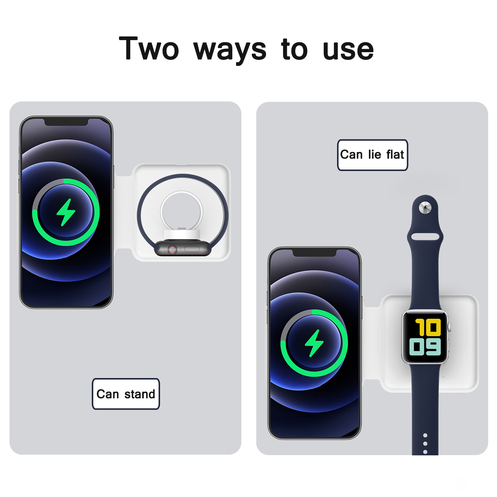 2022 original 15w 2 in 1 schnelle kabellose magnetische ladestation mag safe duo für iphone 13 12 11 airpods apple watch 2 3 4 5 6