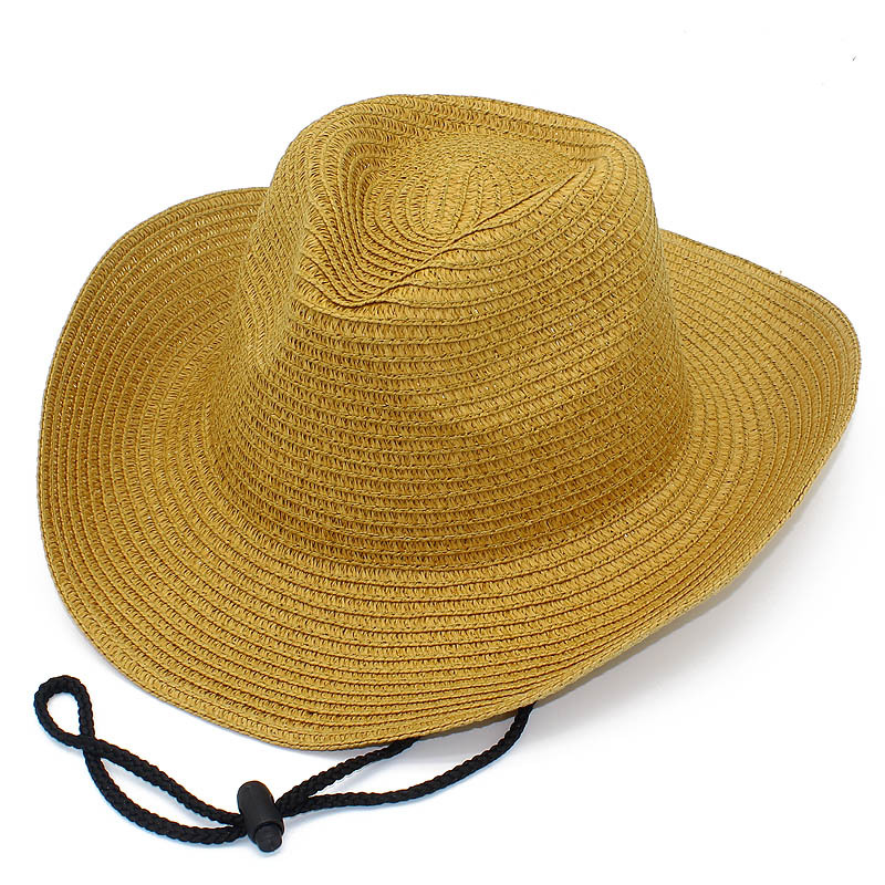 Straw Hats Cowboy Hat Breathable Summer Women Men Outdoor Travel Curl Brim Panaman Fedora Caps Jazz Sun Cap 56cm-58cm: Brown