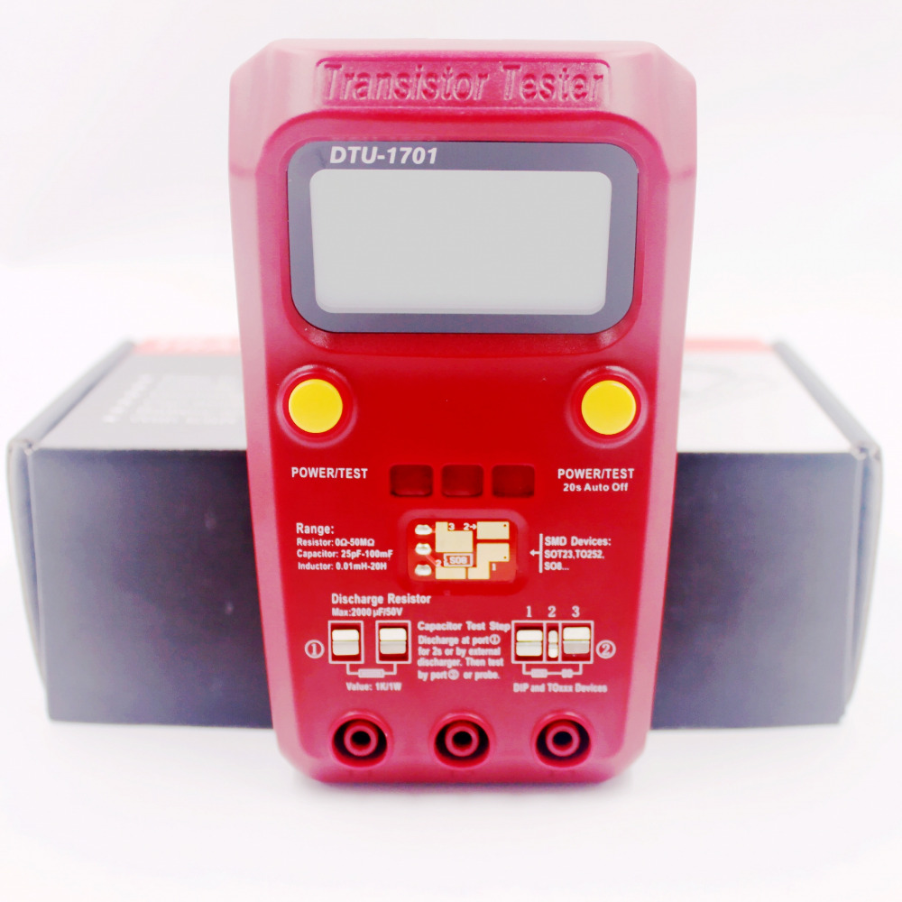 DTU1701 Transistor Tester MOSFET Triode LCR inductance resistance capacitance SCR ESR meter SMD Multifunction tester