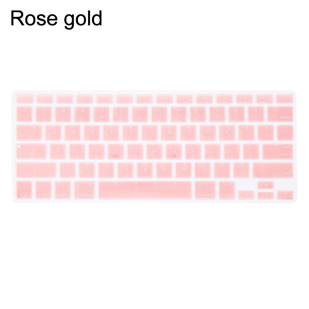 Silikonowa obudowa klawiatury miękki ochraniacz cukierkowe kolory dla Apple Macbook Pro Air 13 "15" 17 "akcesoria do laptopa: rose gold