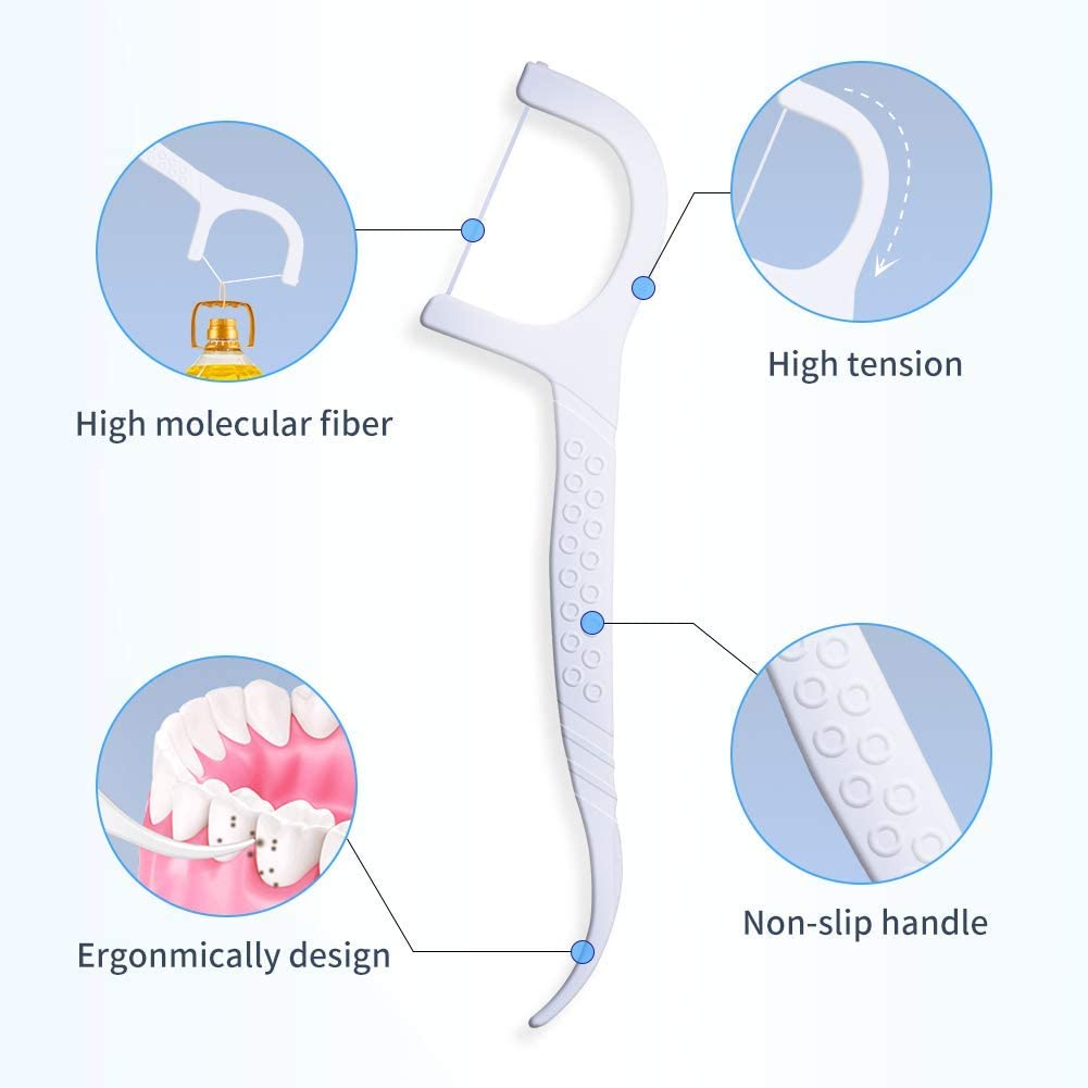 Y-Kelin Dental Floss Picks Toothpick Teeth Stick Tooth Oral Healthy Care 100/200/300 pcs/Packs Cleaning
