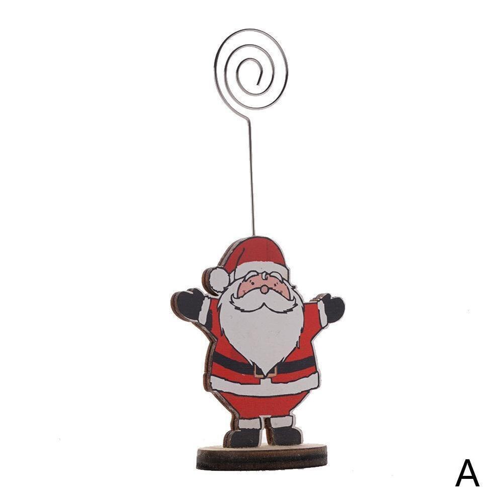 1 pc kerstkaartenhouders met schattige notitieclips, kerstvakantie, papieren kaartdecoraties, map voor festival  h9 j 3: Pruim