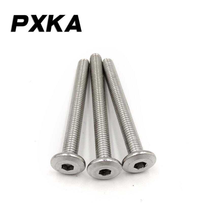 M6 stainless steel flat head hexagon socket screw round head flat head chamfered hexagon socket furniture bolt