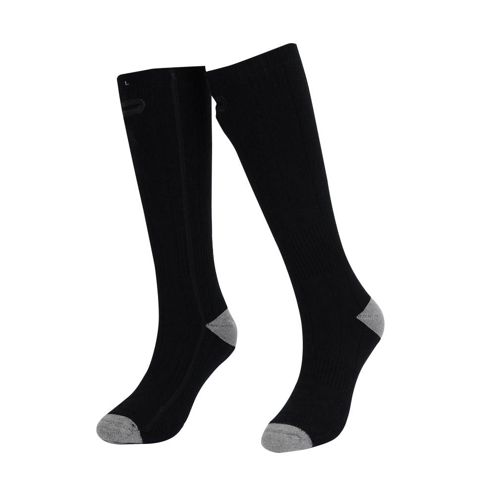 Electric Heated Socks - USB Rechargeable - Adjustable Temperature - Unisex Thermal Winter Socks: Black