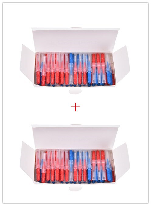 Oral Hygiene Dental Toothpick Tooth Pick Brush Teeth Cleaning Tooth Flossing Head Soft Plastic Interdental Brush: 100pcs