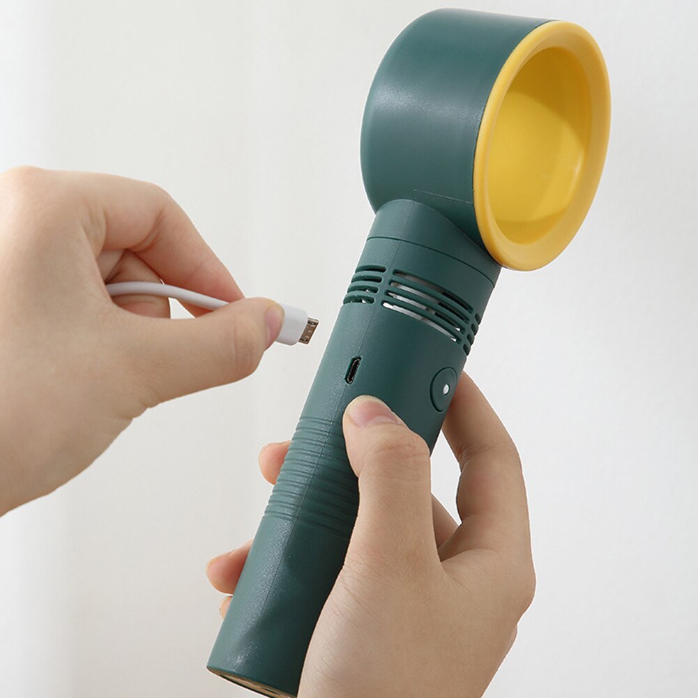 Portable Bladeless Fan Handheld No Leaf Ultra-quiet Fans Summer Mini Desktop Air Cooler for USB Rechargeab Travel Outdoor Office