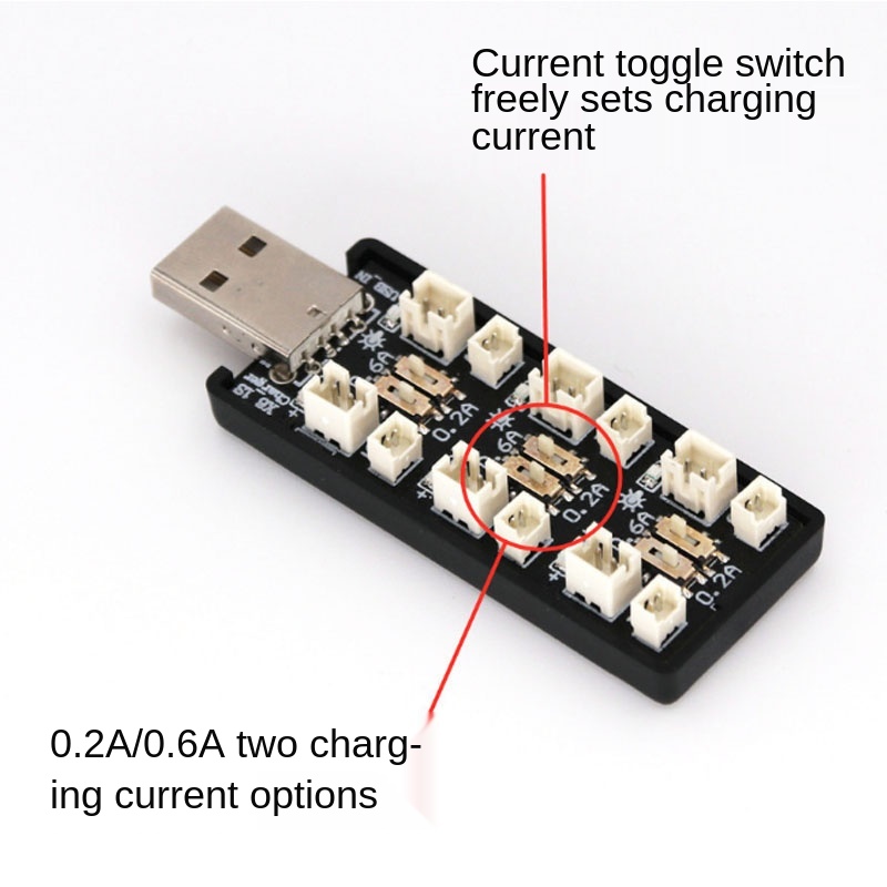 1S Lipo/Lihv Batterij Usb Lader 3.7V/3.8V 4.2V/4.35V 6 Kanaals tiny Whoop Blade Inductrix Micro Jst 1.25 JST-PH 2.0 Mcx Mcpx