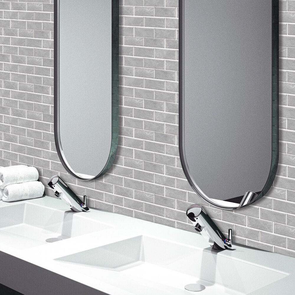 Rectangular Antique Self-adhesive Brick Pattern Wall Tiles Waterproof And Oilproof 3D Stickers For Kitchen