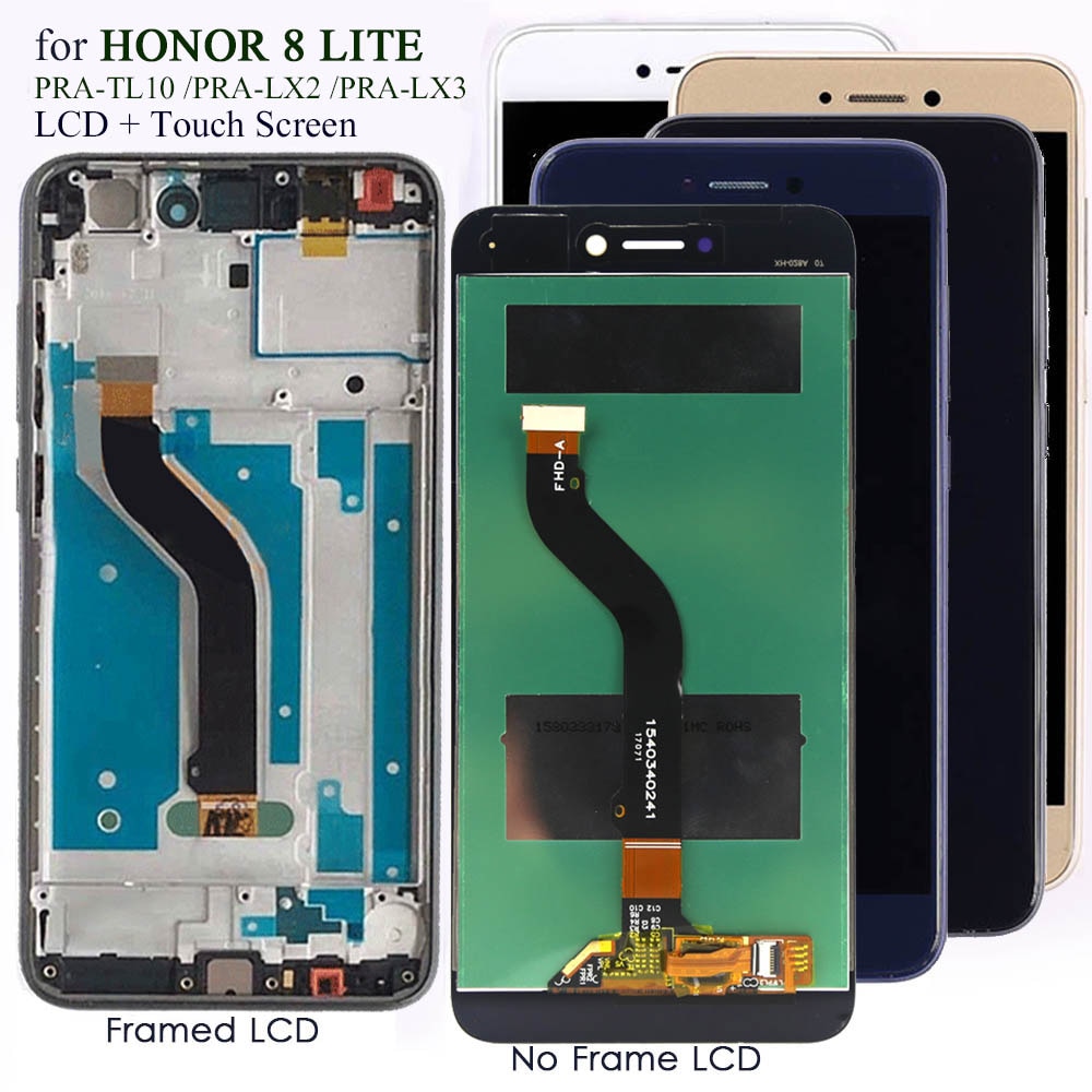 Display For Honor 8 Lite PRA-TL10 LCD Display Touch Screen Replacement For Huawei P 8/P9 Lite PRA-LA1/LX2 LCD Screen Tested