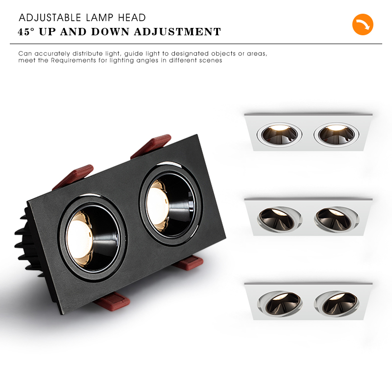 Dimbara led-downlights 12w led-spotlights 24w infällda led-taklampor  ac220v 110v för inomhuskök badrum spotbelysning