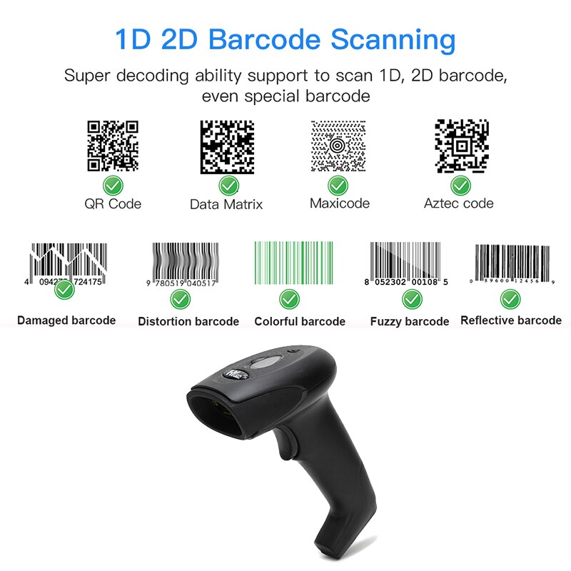 Negozio di supermercati RS20T Scanner di codici a barre vivavoce 2D/QR a basso prezzo