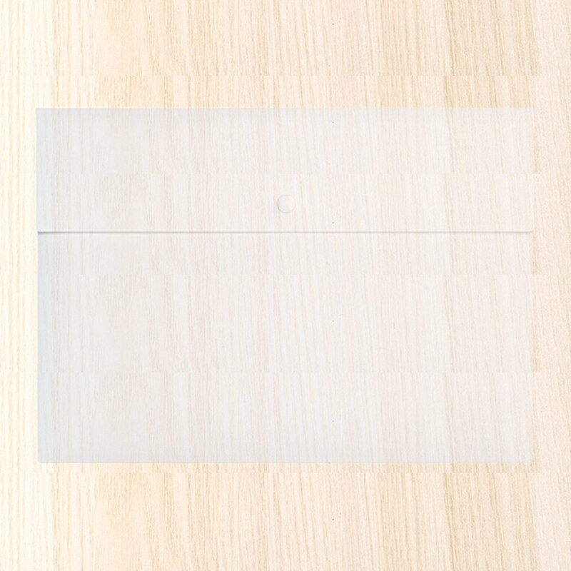 A4 Size Envelop Map Pp Plastic Opslag Pouch Houder Papieren Document Bestandsmap Organisator Zak Met Drukknoop Sluiting: TP