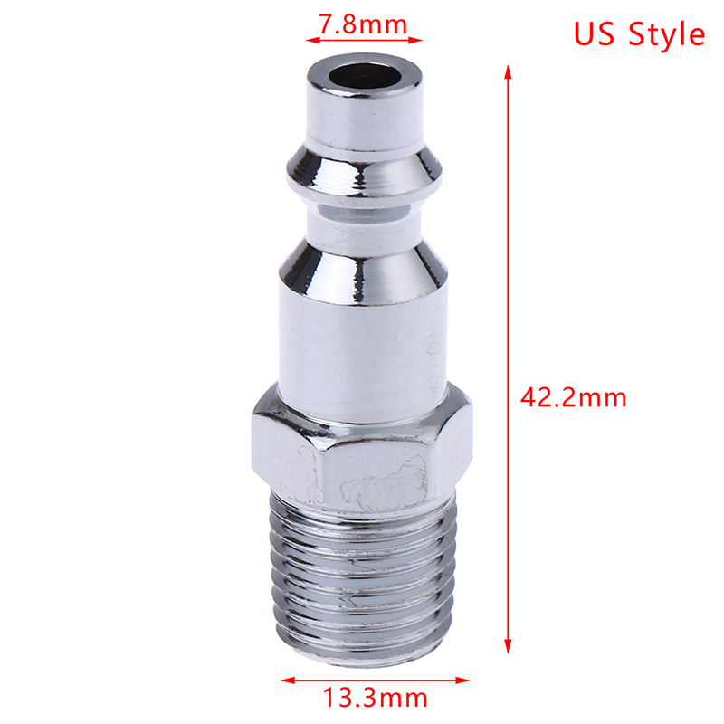 1/4" externe draad pneumatische snelkoppeling mannelijke connector Amerikaanse EU-stijl gezamenlijke connector: WHITE