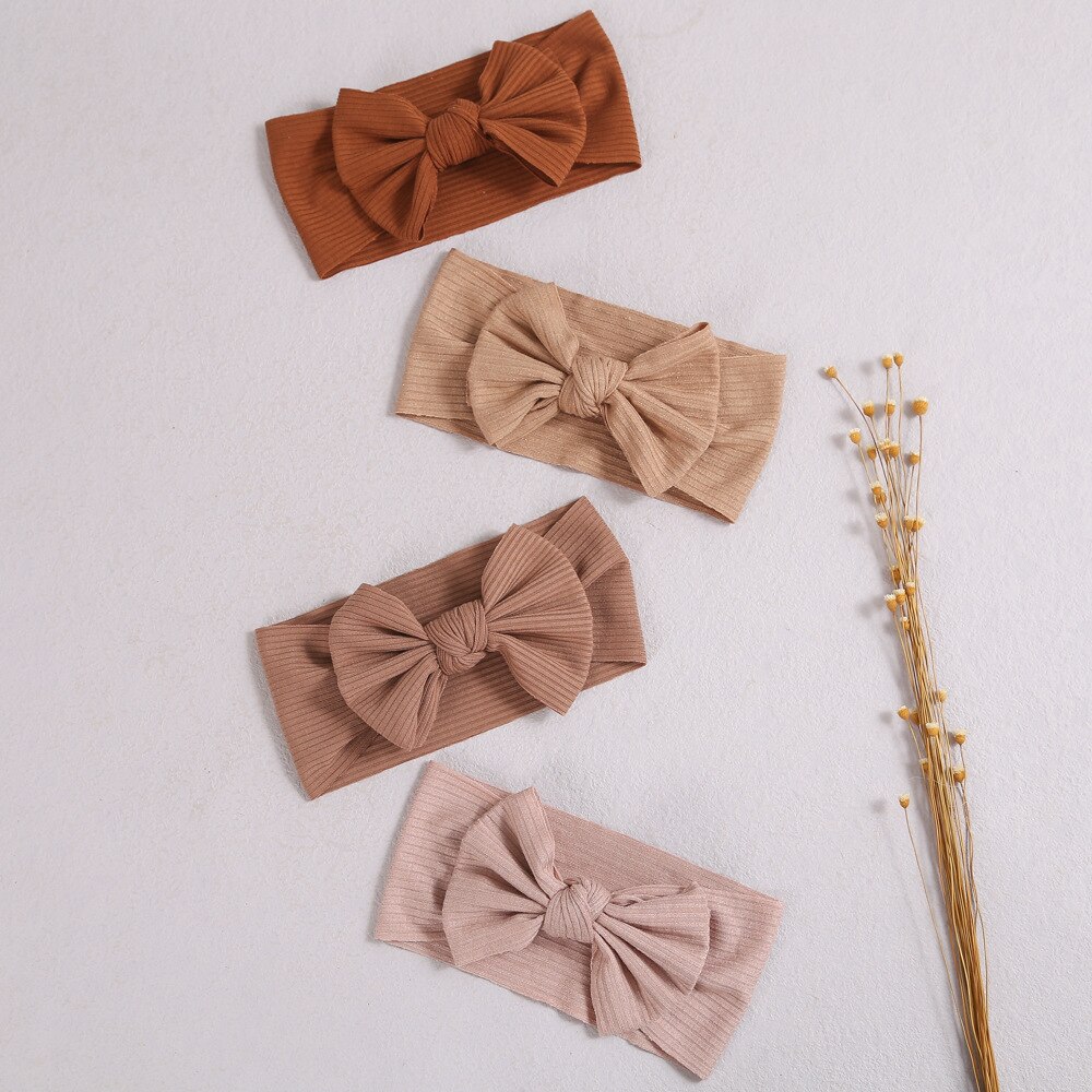 Diadema roja para niña recién nacida, accesorios para el cabello para niña, turbante con lazo sólido, diadema para niña