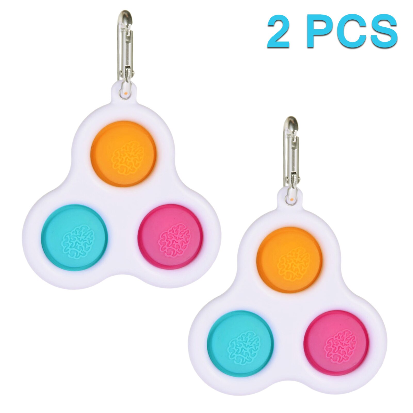 Fidget proste dołek zabawki tłuszczu mózgu zabawki Stress Relief zabawki dla dzieci dorosłych zabawki typu Fidget brelok: C 2pcs