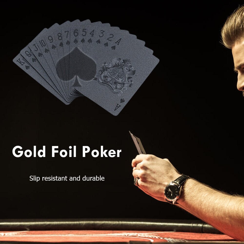 Zwart Waterdicht En Vochtwerende Poker Plastic Huisdier Film Koele Patroon Speelkaarten Verzamelen Board Game