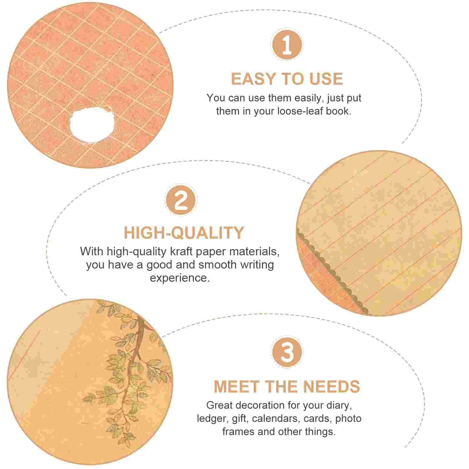 2Pcs A5 Refill Papier Losse Blad Papier Losbladige Inserts Papers Voor Schrijven