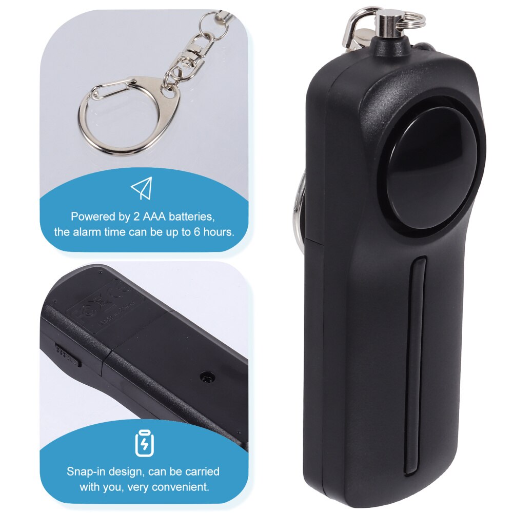 130dB Emergency Alarm Personal Alarm Sound Alarm with LED Light