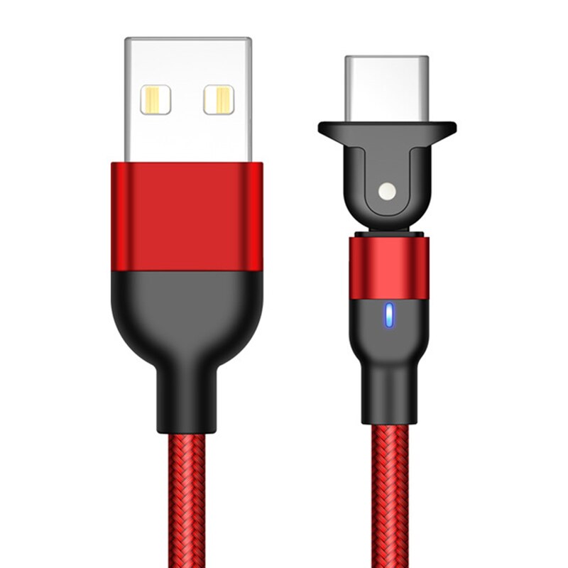 180 grad Magnetische USB Kabel Schnelle Lade Micro/Typ C USB Kabel 180 ° Magnetic Charging Kabel 3A Schnell gebühr Für Handy: red / type c
