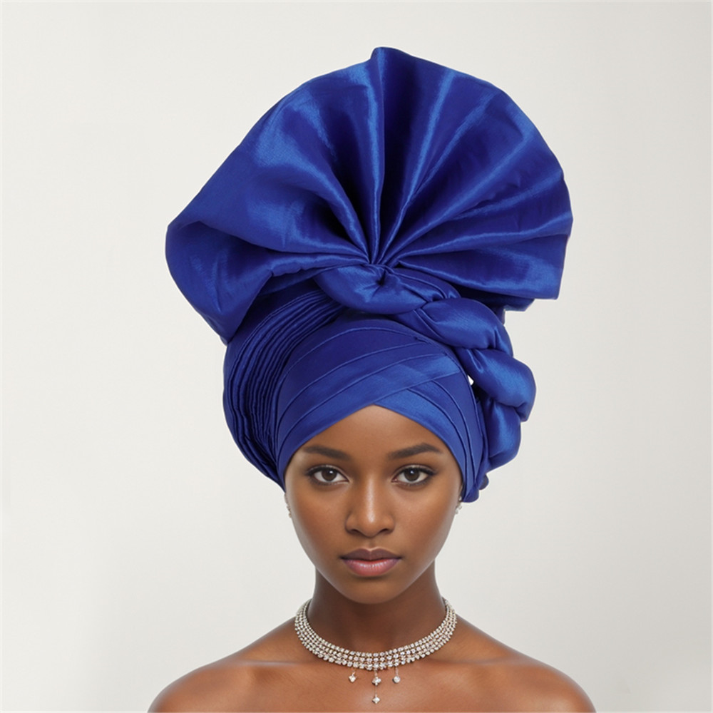 Afrikanische Auto Gele Headtie Nigeria Frauen Kopf wickelt Hochzeit Party Kopfschmuck Frauen Turban Kappe: Staubigen Rosa