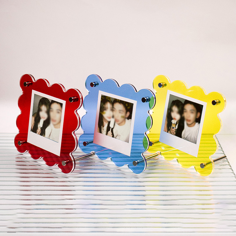 Acryl-Polaroid-Rahmen, doppelseitiger Polaroid-Rahmen für Fotos, transparenter Instax-Mini-Rahmen für Film, Fotos, Karten, Stempel,