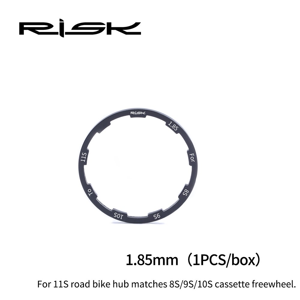 Risk cykel nav afstandsstykker mtb mountain road cykelvasker kassette svinghjul friløbsskive 1/1.5/2/1.85mm 10s 11 speed adapter: 1pc 1.85mm
