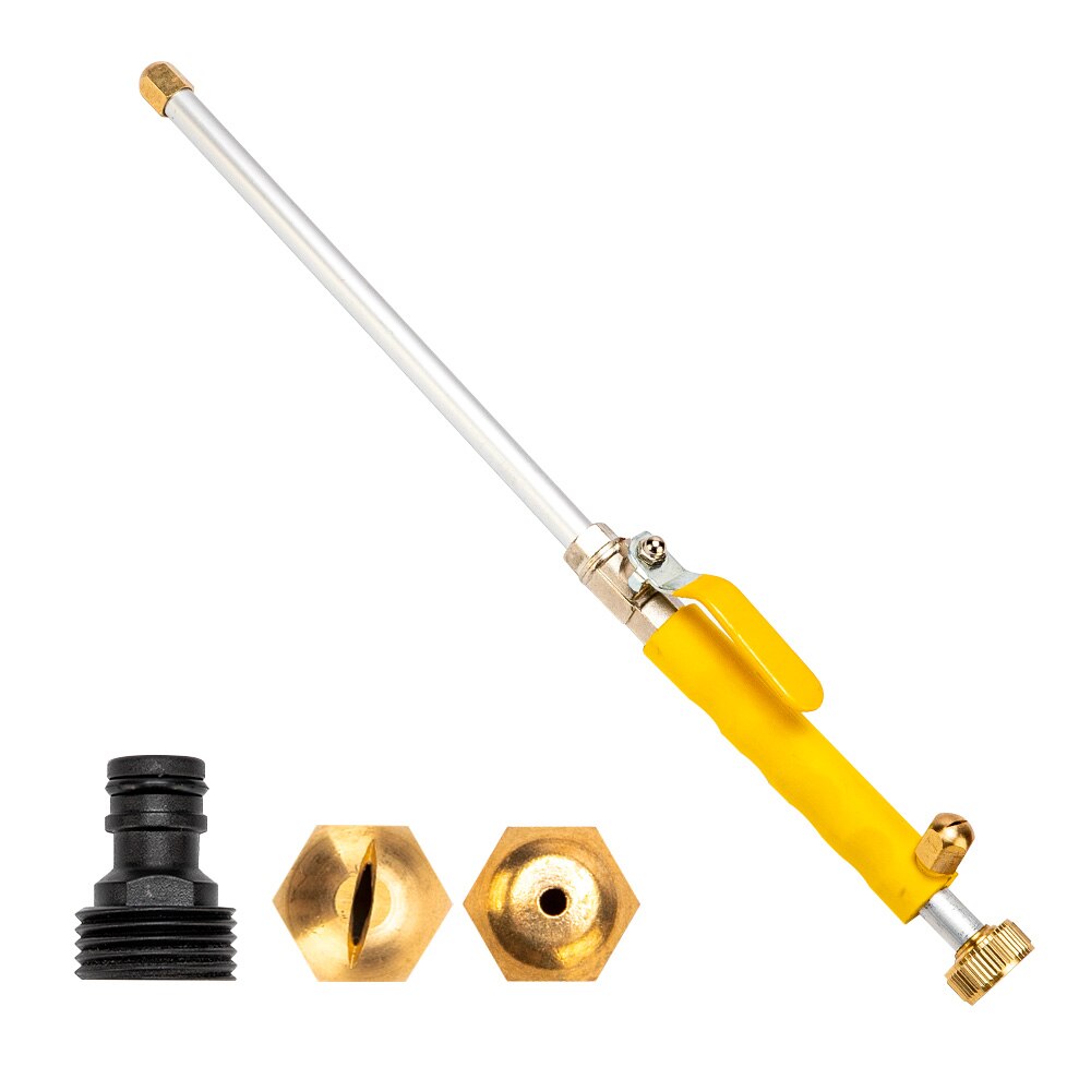 Draagbare Hoge Druk Waterstralen Metalen Jet Tuin Sprinkler Slang Spray Washer Cleaning Tools Wasstraat: YELLOW